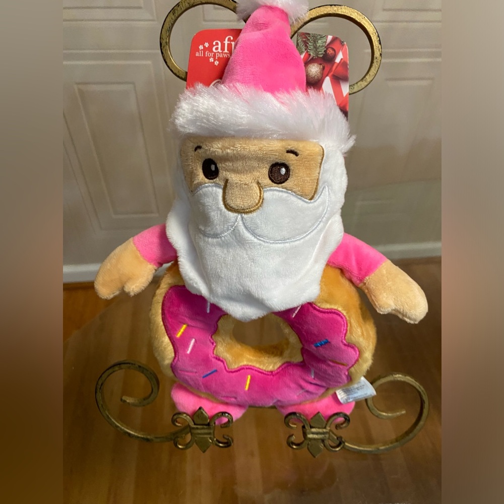 AFP Happy Holidays Squeaky Dog Toy , Santa  14” With Squeaker